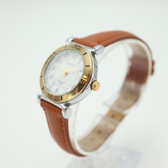Carriage by Timex Classic Dress Watch 30mm Non Indiglo Two Tone Brown Leather - Picture 9 of 14